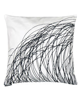 Tyynynpäällinen Pyörre valko-musta 50cm x 50cm